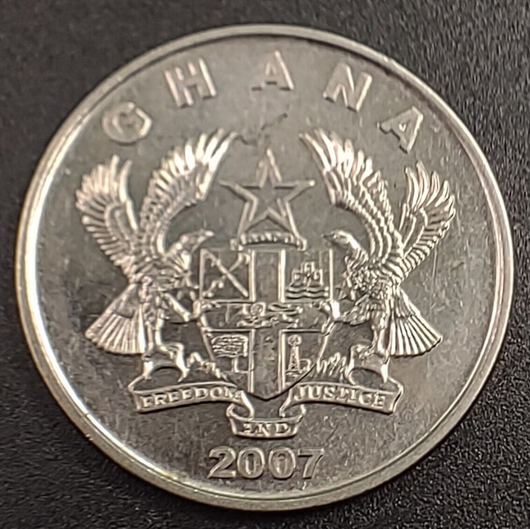 Read more about the article Ghana 2007 – 50 Pesewas Nickel Plated Steel Coin