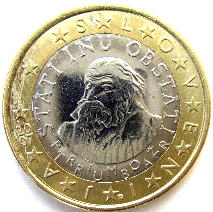 Read more about the article SLOVENIA COINS  1 EURO 2007  Primož Trubar  a Slovenian Protestant reformer