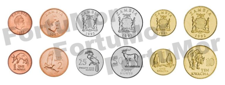 Read more about the article Zambia Set of 6 coins  1 2 25 50 Ngwee 1  10  Kwacha 1983 1992  UNC  Animals