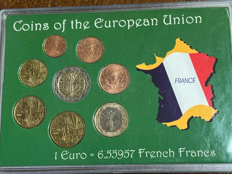 Read more about the article FRANCE 8-Coin EURO EU French Coins Type Set  UNC in Hard Case