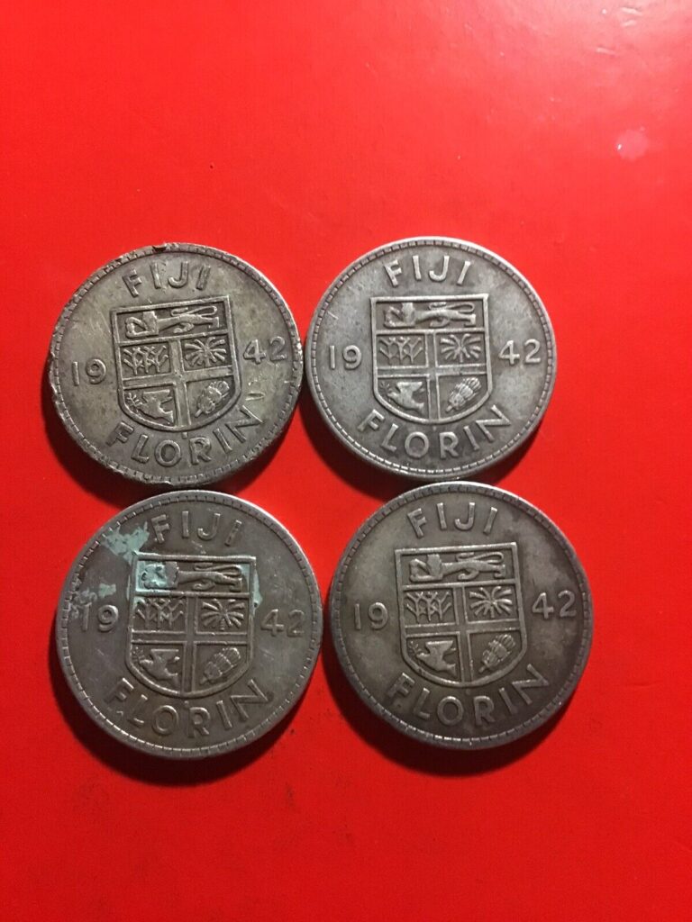 Read more about the article Fiji Lot Of 4   1942-S   Florin Silver Coins