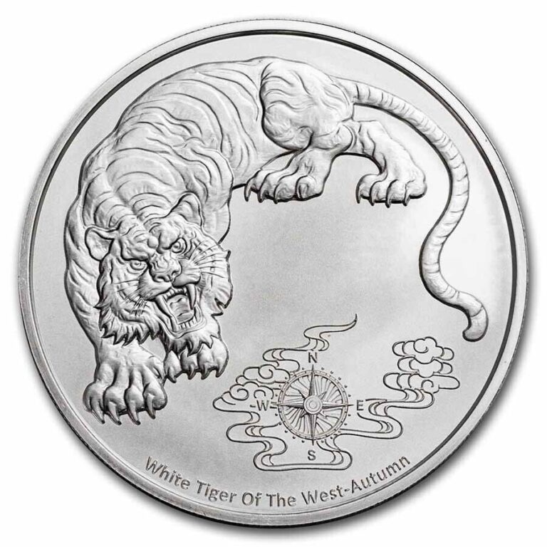 Read more about the article 2023 Samoa 1 oz Silver Four Guardians – White Tiger BU in capsule