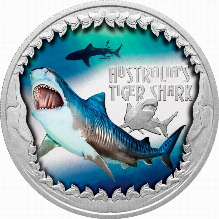 Read more about the article Tuvalu 2023 TIGER SHARK Deadly and Dangerous $1 1 Troy Oz Pure Silver Proof in OGP