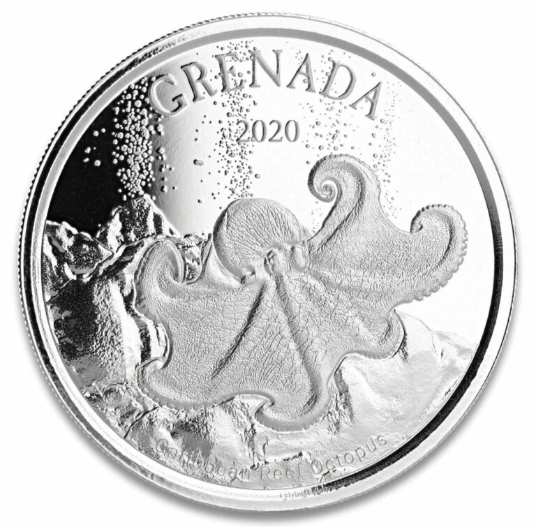 Read more about the article 2020 Grenada Octopus 1 oz 999 Fine Silver Coin BU In Capsule