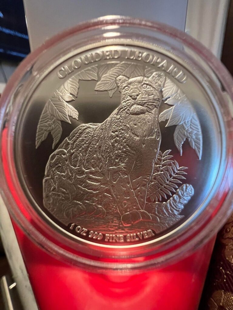 Read more about the article Cambodia 2023 1oz Silver Clouded Leopard BU in Capsule – only 10k made!