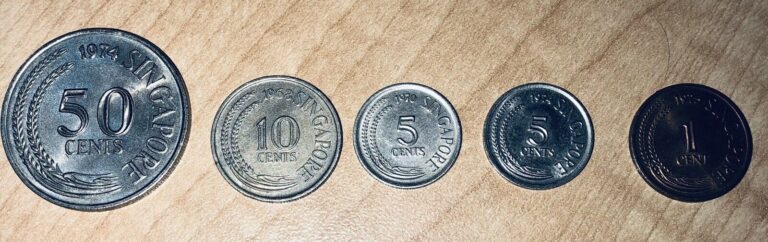 Read more about the article SINGAPORE COINS-1974 50c  1968 10c  1970 5c  1974 5c  1968 10c  1975 1c