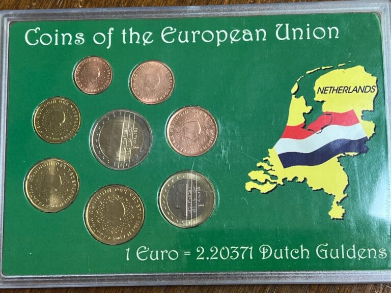 Read more about the article Netherlands 8-Coin EURO EU Dutch Coins Type Set  UNC in Hard Case