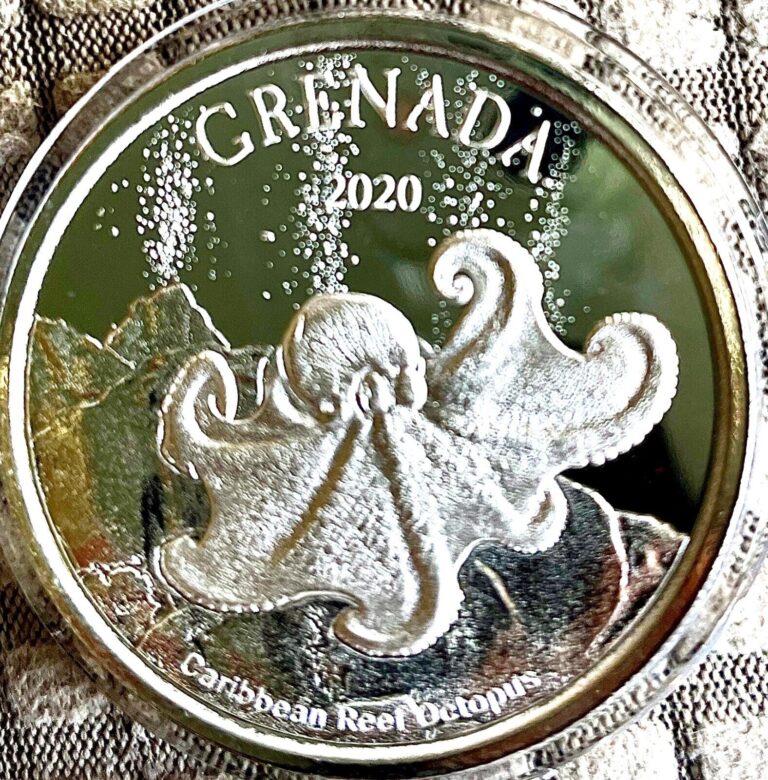 Read more about the article 2020 Grenada Octopus 1 oz Silver Coin 0.999 Fine BU – In Capsule