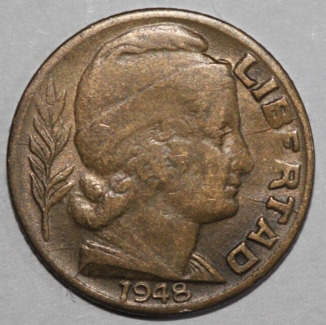 Read more about the article Argentina  1948  Liberty head 5 Centavos  17mm