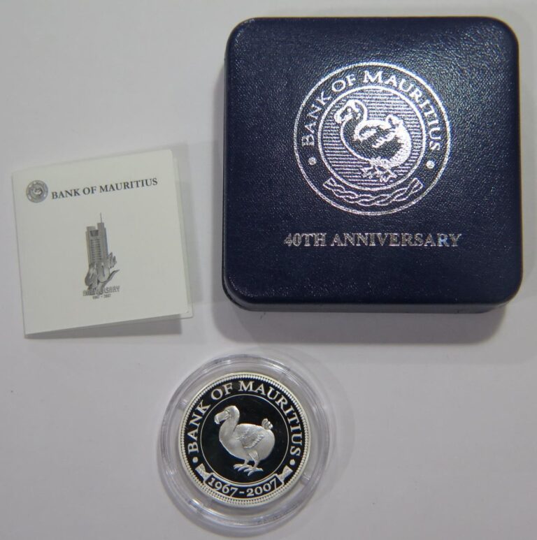 Read more about the article BANK OF MAURITIUS 2007 200 RUPEES PROOF DODO BIRD DCAM SILVER WORLD COIN 🌈⭐🌈