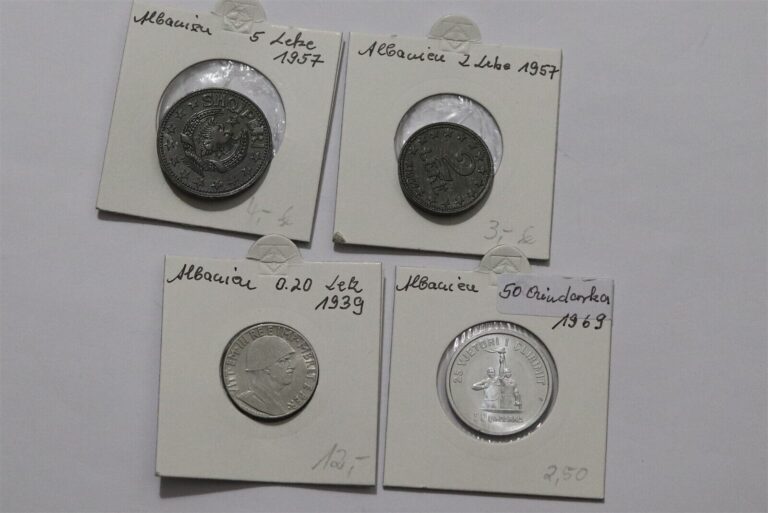 Read more about the article 🧭 🇦🇱 ALBANIA 4 OLD COINS B56 #411