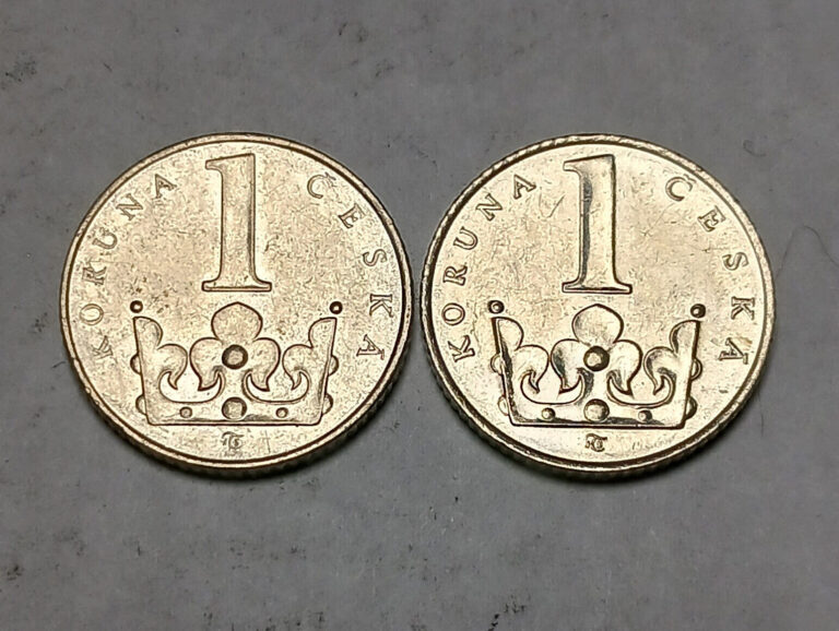 Read more about the article Lot of 2x Coins of Czech Republic – 1 Koruna Pair – 1994 and 1996 Dates