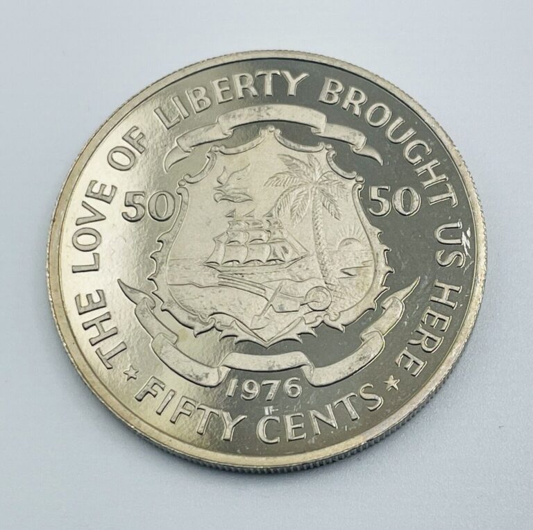 Read more about the article Liberia 50 Cents 1976 Beautiful Coin! #ACLIB2 BUY 2 GET 1 FREE
