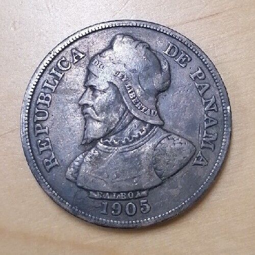 Read more about the article 1905 Panama 50 Centesimos Large Silver Coin!