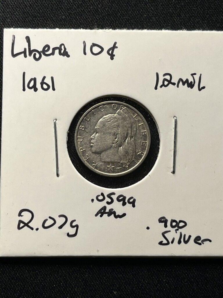 Read more about the article 1961 Liberia 10 Cents Silver Scarcer Coin