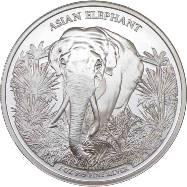 Read more about the article 2023 1 oz Cambodia Silver Asian Elephant Coin in Capsule