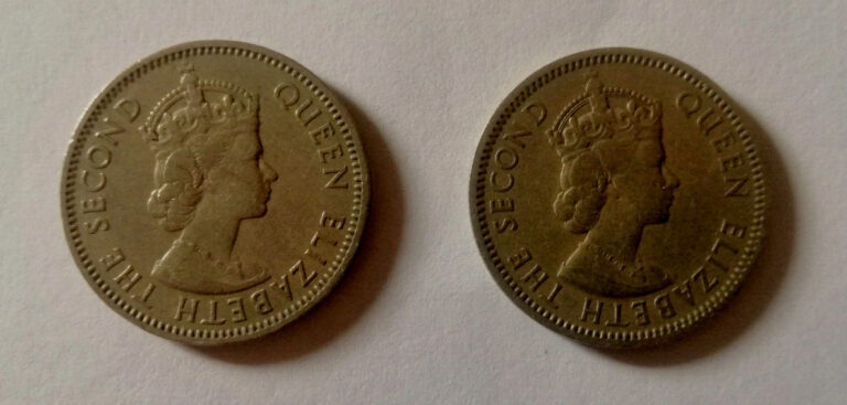 Read more about the article FEDERATION OF NIGERIA 2 OLD VF USED 1 SHILLING 1959 COINS (KM#5) WE COMBINE