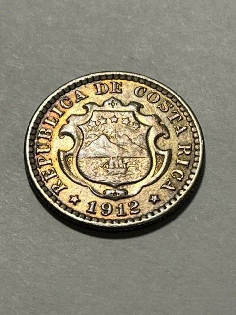 Read more about the article 1912 Costa Rica 10 Centimos Silver XF #18272