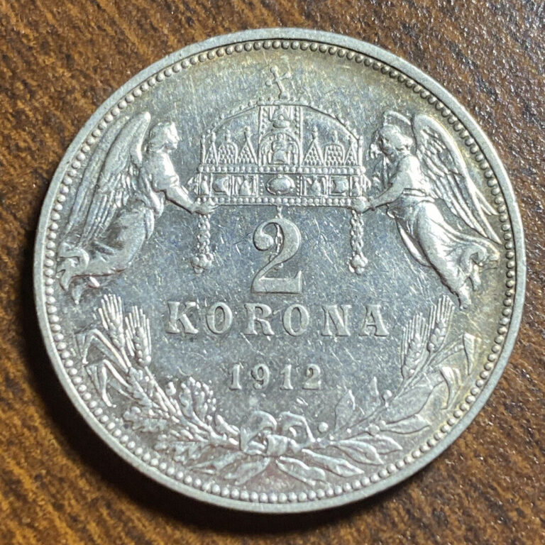 Read more about the article 1912 Austria Hungary 2 Korona Large Silver Coin K579