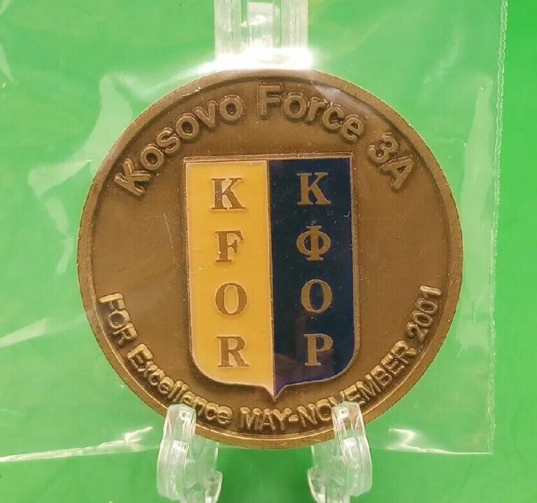 Read more about the article Challenge Coin ~Kosovo Force 3A for Excellence 3rd Battalion 69th Armo  VGUC