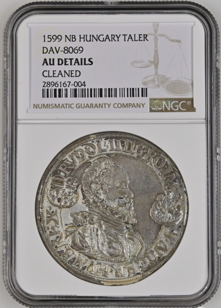 Read more about the article 1599 Hungary Thaler NGC AU Cleaned