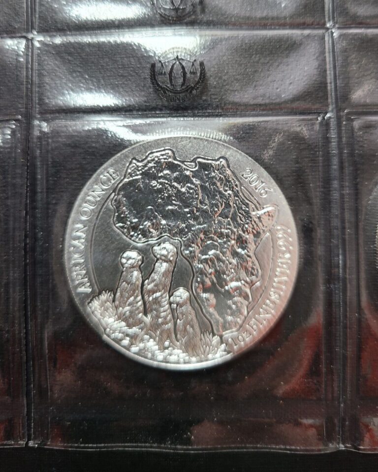 Read more about the article (1) 2016 Rwanda African Wildlife Meerkat BU 1 Oz Silver Coin Sealed Mint Pack