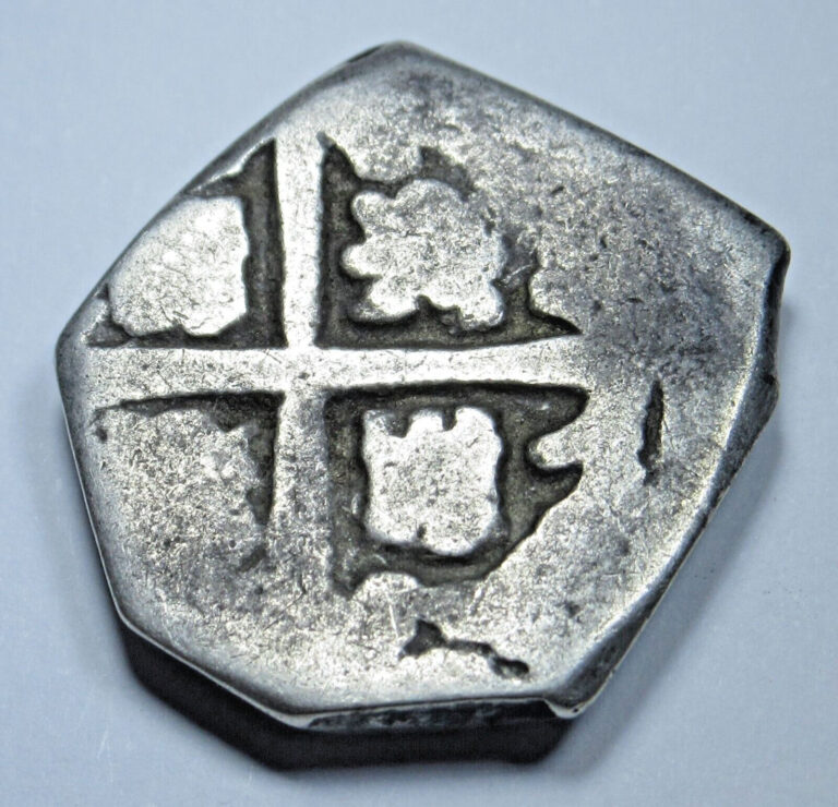 Read more about the article 1600’s Spanish Silver 2 Reales Genuine Antique Pirate Treasure Cob Cross Coin