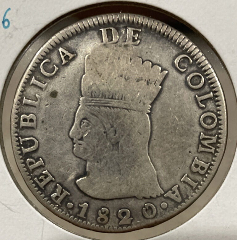 Read more about the article 1820 JF Colombia Cundinamarca 8 Reales KM C6