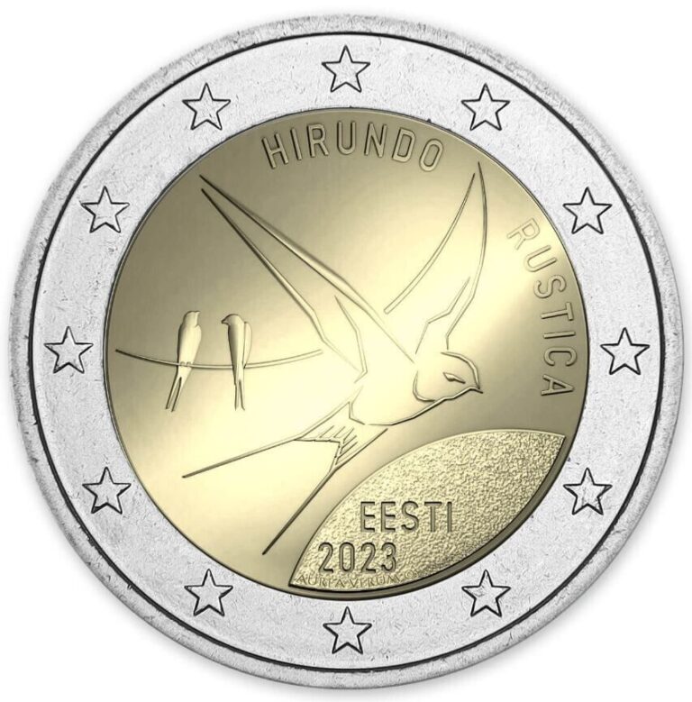 Read more about the article Estonia 2 euro coin 2023 “Estonian national bird  the swallow” UNC