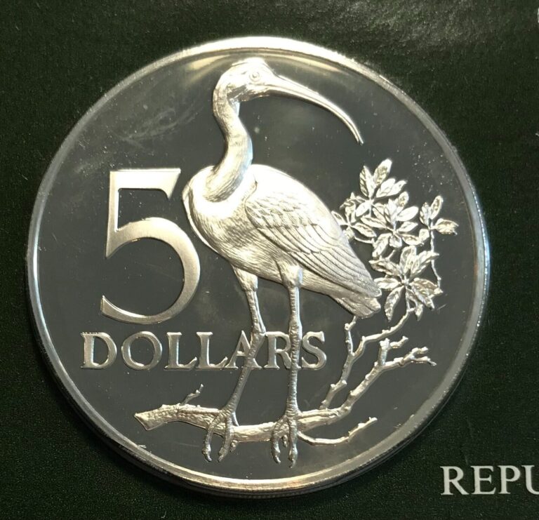 Read more about the article Trinidad and Tobago 5 (Five) Dollars 1976 – Scarlet Ibis – Sterling Silver Proof