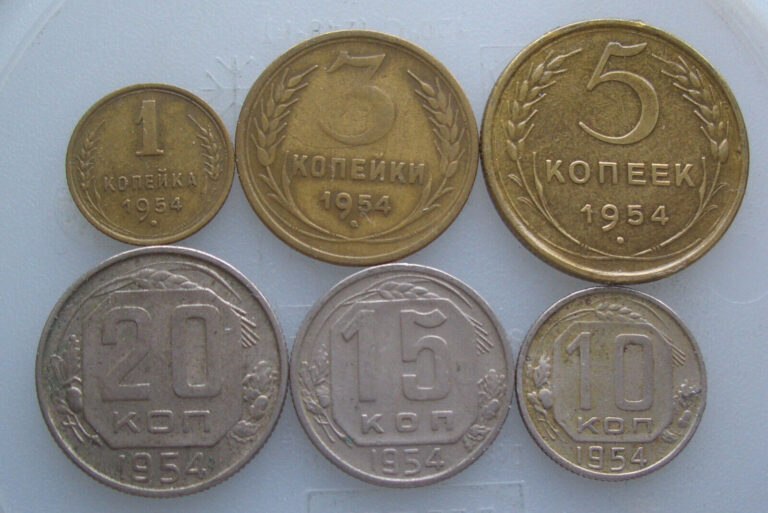 Read more about the article Russia USSR set of 6 coins 1954