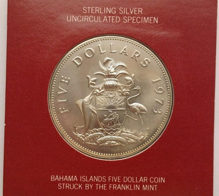 Read more about the article Bahamas 1973 5 Dollars .925 Silver Coin
