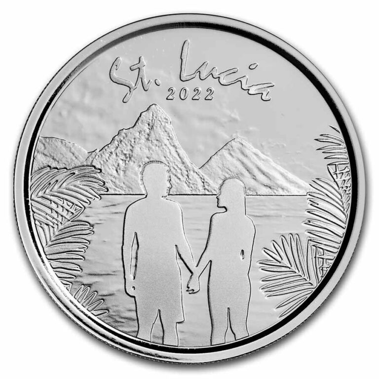 Read more about the article 2022 St. Lucia 1 oz Silver Loving Couple BU – SKU#272579