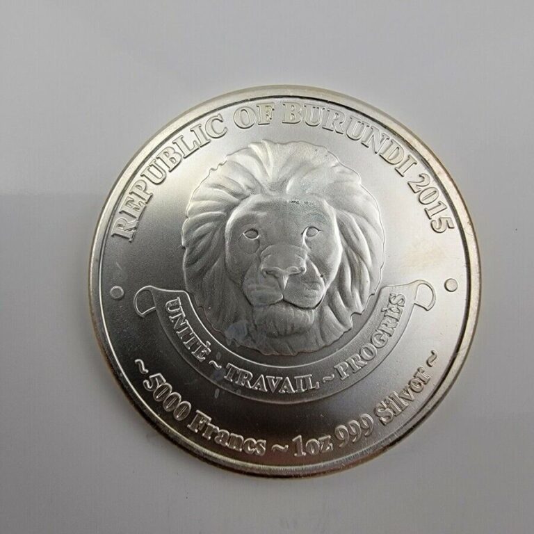Read more about the article 5000 franc -one  ounce- silver lion -Burundi