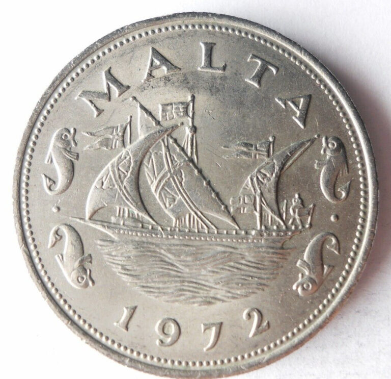 Read more about the article 1972 MALTA 10 CENTS – Uncommon Type – Great Coin – Free Ship – Bin #501