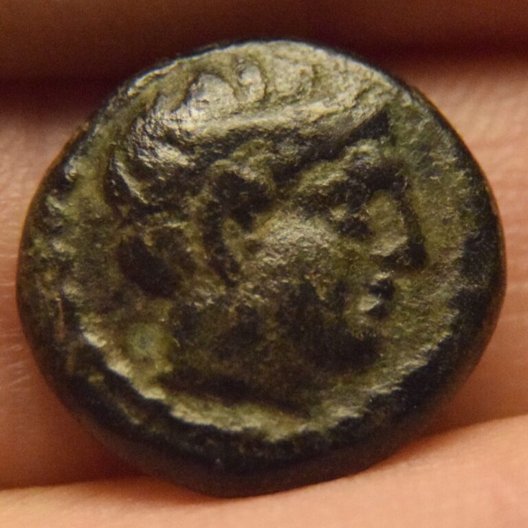 Read more about the article MACEDONIA: Alexander III The Great 336BC Ancient Greek Coin APOLLO Healer HORSE