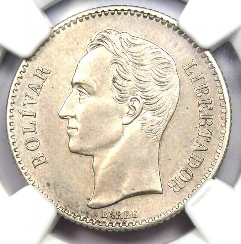 Read more about the article 1886 Venezuela Republic Bolivar Coin 1B – Certified NGC AU Details – Rare!