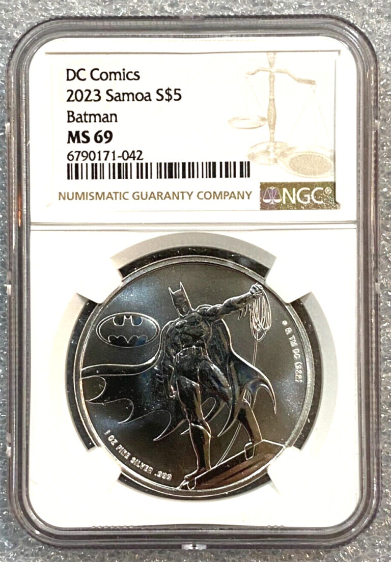 Read more about the article 2023 Samoa 1 oz Silver DC Comics Batman Coin NGC MS69