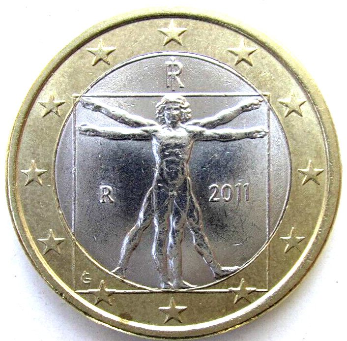 Read more about the article ITALY COINS  1 EURO 2011  VITRUVIAN MAN