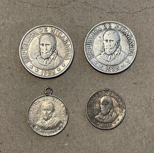 Read more about the article Nicaragua – (4) Silver Coins (1914-1928) – Low Mintage