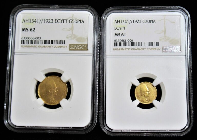 Read more about the article Egypt: Two Gold Coins. NGC.