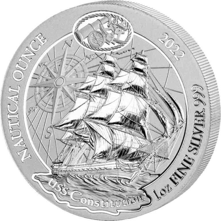 Read more about the article 2022 1 oz Rwandan Silver USS Constitution Nautical Ounce Coin (BU)