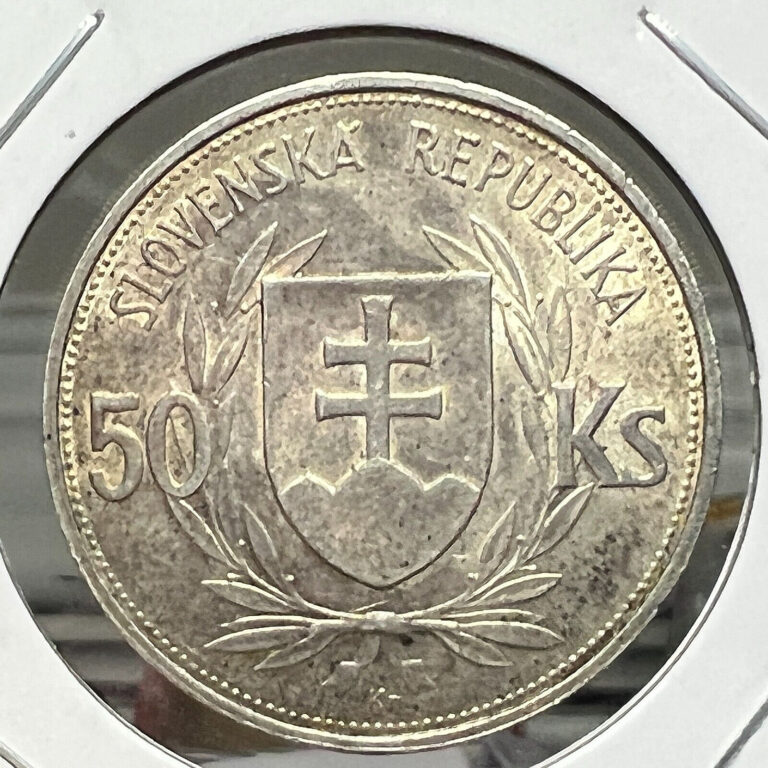 Read more about the article 1944 SLOVAKIA SILVER 50 KORUN NEAR UNCIRCULATED COIN