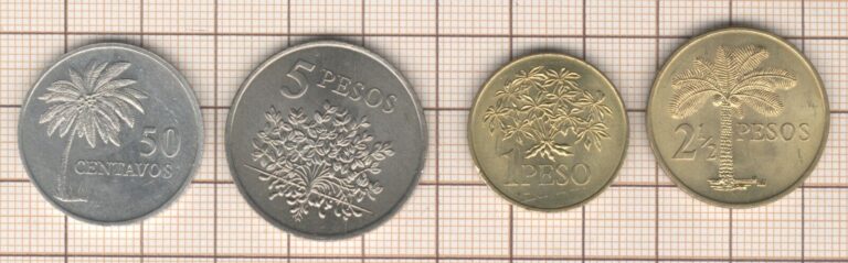 Read more about the article Guinea Bissau Set 4 Coins 1977 Fao 50 Centavos / 1 Peso / 2.5 Peso/5 Pesos