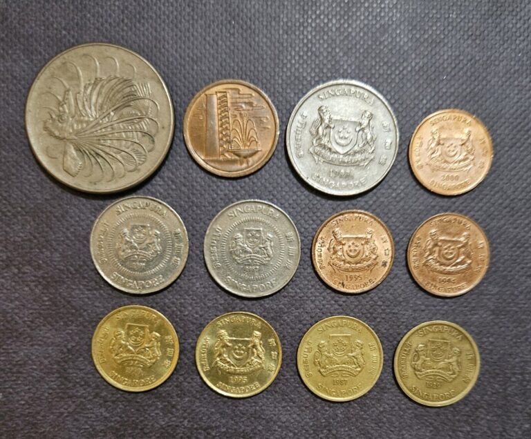 Read more about the article Lot of 12 Singapore Coins  Circulated  1969-2000