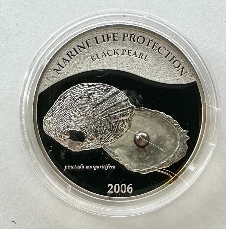 Read more about the article Palau BLACK PEARL $5 Silver Proof Coin 2006 w COA