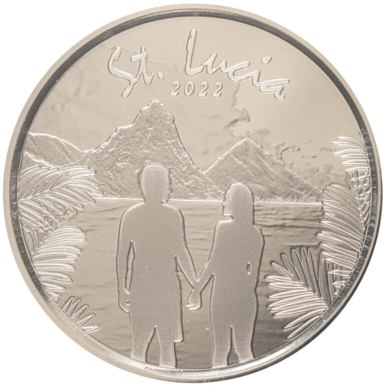 Read more about the article 2022 1 oz EC8 Silver St. Lucia Couple Coin (BU)