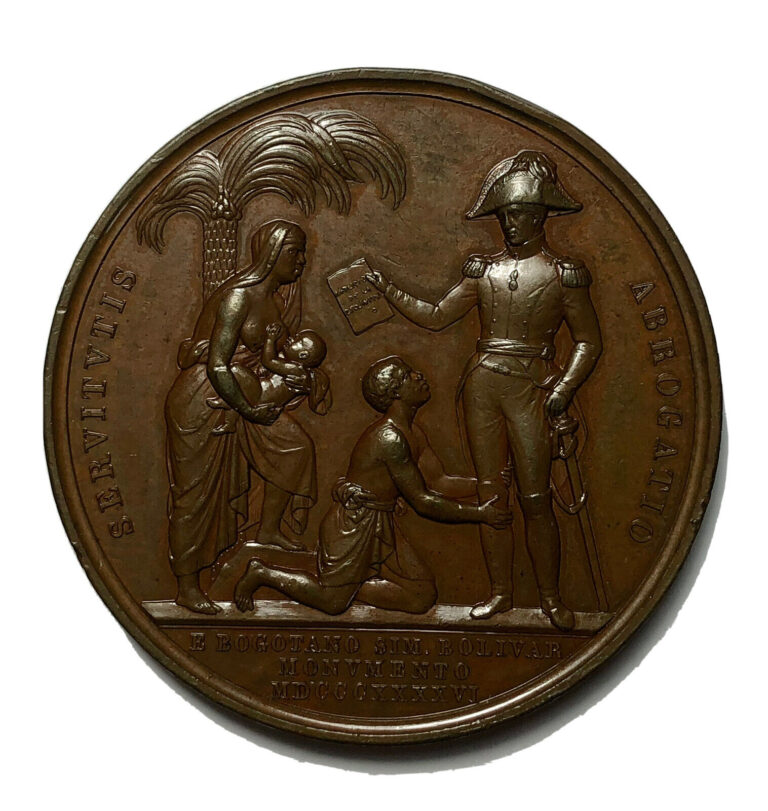 Read more about the article 1846 Colombia  Simon Bolivar Medal. Abolition of slavery