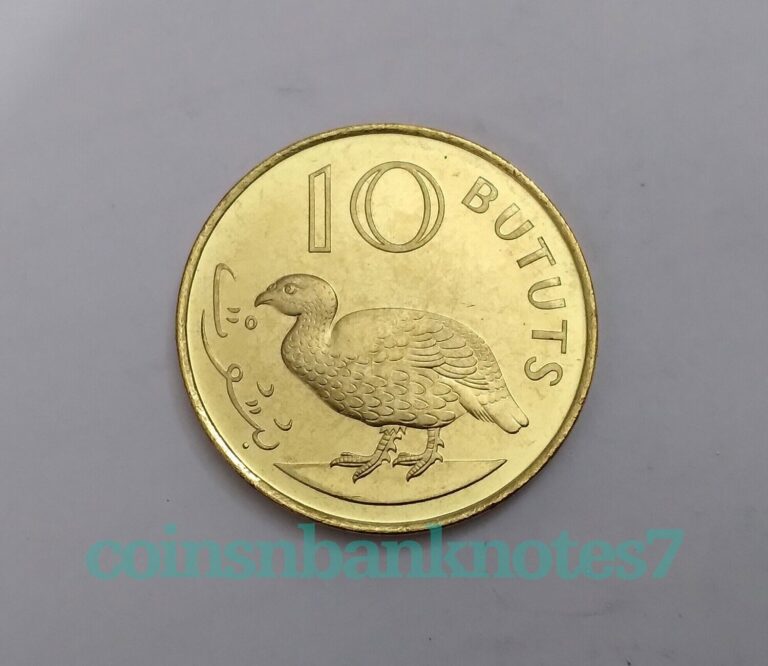 Read more about the article 1998 Gambia 10 Bututs Coin  KM56 Uncirculated / Bird