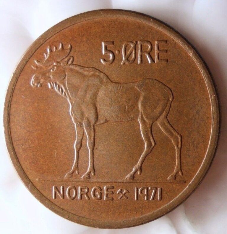 Read more about the article 1971 NORWAY 5 ORE – MOOSE – Great Collectible Coin – FREE SHIP – Norway Bin #2/4